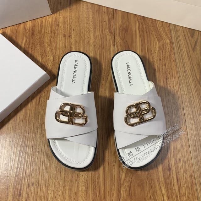 Balenciaga經典款男鞋 巴黎世家頂級版本男士夏季牛皮鞋面涼拖  hdbl1280